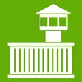 Prison tower icon green