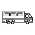 Prison truck icon, outline style