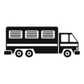 Prison truck icon, simple style