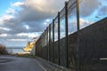 Prison walls and security fence. Peterhead, Scotland