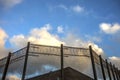 Prison walls and security fence. Peterhead, Scotland Royalty Free Stock Photo