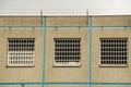 Prison windows Royalty Free Stock Photo