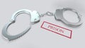 Prison Word and Handcuffs 3D Animation