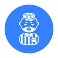 Prisoner black icon. Illustration for web and mobile design. Royalty Free Stock Photo