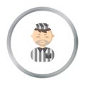 Prisoner cartoon icon. Illustration for web and mobile design. Royalty Free Stock Photo