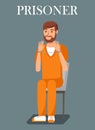 Prisoner, Convicted Person Flat Banner Template