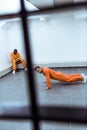 prisoner doing push-ups