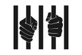 Behind Prison Bars Vector