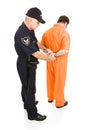 Prisoner Handcuffed by Policeman Royalty Free Stock Photo