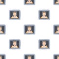 Prisoner icon in cartoon style isolated on white background.