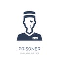 Prisoner icon. Trendy flat vector Prisoner icon on white background from law and justice collection Royalty Free Stock Photo