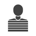 Prisoner icon vector image. Royalty Free Stock Photo