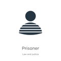 Prisoner icon vector. Trendy flat prisoner icon from law and justice collection isolated on white background. Vector illustration Royalty Free Stock Photo