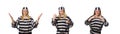 The prisoner isolated on the white background Royalty Free Stock Photo