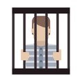 Prisoner in jail Royalty Free Stock Photo