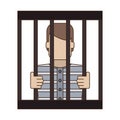 Prisoner in jail Royalty Free Stock Photo