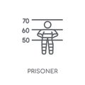 Prisoner linear icon. Modern outline Prisoner logo concept on wh