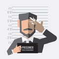 Prisoner Man Death Penalty Hand Gun Sign Concept Vector