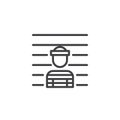 Prisoner outline icon