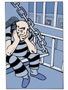 Prisoner in Prison Cell