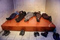 Prisoner in the Russian remand prison lies on the floor of the chamber