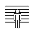 prisoner in signing isolated icon design Royalty Free Stock Photo