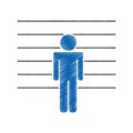 Prisoner silhouette isolated icon Royalty Free Stock Photo