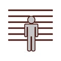 Prisoner silhouette isolated icon Royalty Free Stock Photo