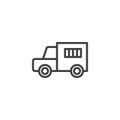 Prisoner truck line icon