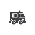 Prisoner truck vector icon