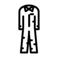 prisoner uniform crime line icon vector illustration