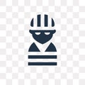 Prisoner vector icon isolated on transparent background, Prisoner transparency concept can be used web and mobile