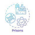 Prisons blue gradient concept icon Royalty Free Stock Photo