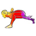 Pristhasana Yoga Colorful Logo