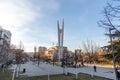 The Monumnet of Unity and Brotherhood located on Adem Jashari Square in Pristina, Kosovo