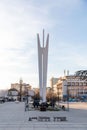 The Monumnet of Unity and Brotherhood located on Adem Jashari Square in Pristina, Kosovo