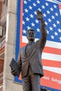 Statue of Bill Clinton as a sign of gratitude in Pristina, Kosovo Royalty Free Stock Photo