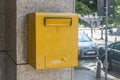 Yellow mail box of Kosovian post