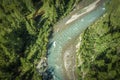 Pristine Alpine River Aerial Vista