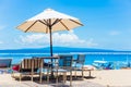 Pristine beach bathed by the Bali Sea Royalty Free Stock Photo