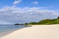 Pristine beach on Mana Island, Fiji Royalty Free Stock Photo