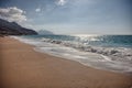 Pristine beach near Bukha, in Musandam peninsula, Oman.