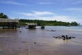 pristine beach in puerto princesa on palawan island