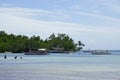 pristine beach in puerto princesa on palawan island Royalty Free Stock Photo