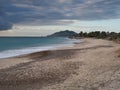 Pristine beach sea and sky in Cabo Pulmo