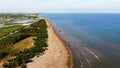 The pristine beauty of long sandy beaches with waves of waves