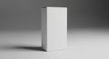 Blank White Product Packaging Box Mockup on Grey Background Royalty Free Stock Photo