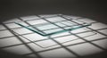 Elegant Glass Baking Dish with Dramatic Grid Shadows Royalty Free Stock Photo