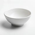Close-up ceramic empty bowl simple design on white background Royalty Free Stock Photo