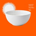 Empty White Ceramic Bowl with Transparent Background for Easy Integration Royalty Free Stock Photo
